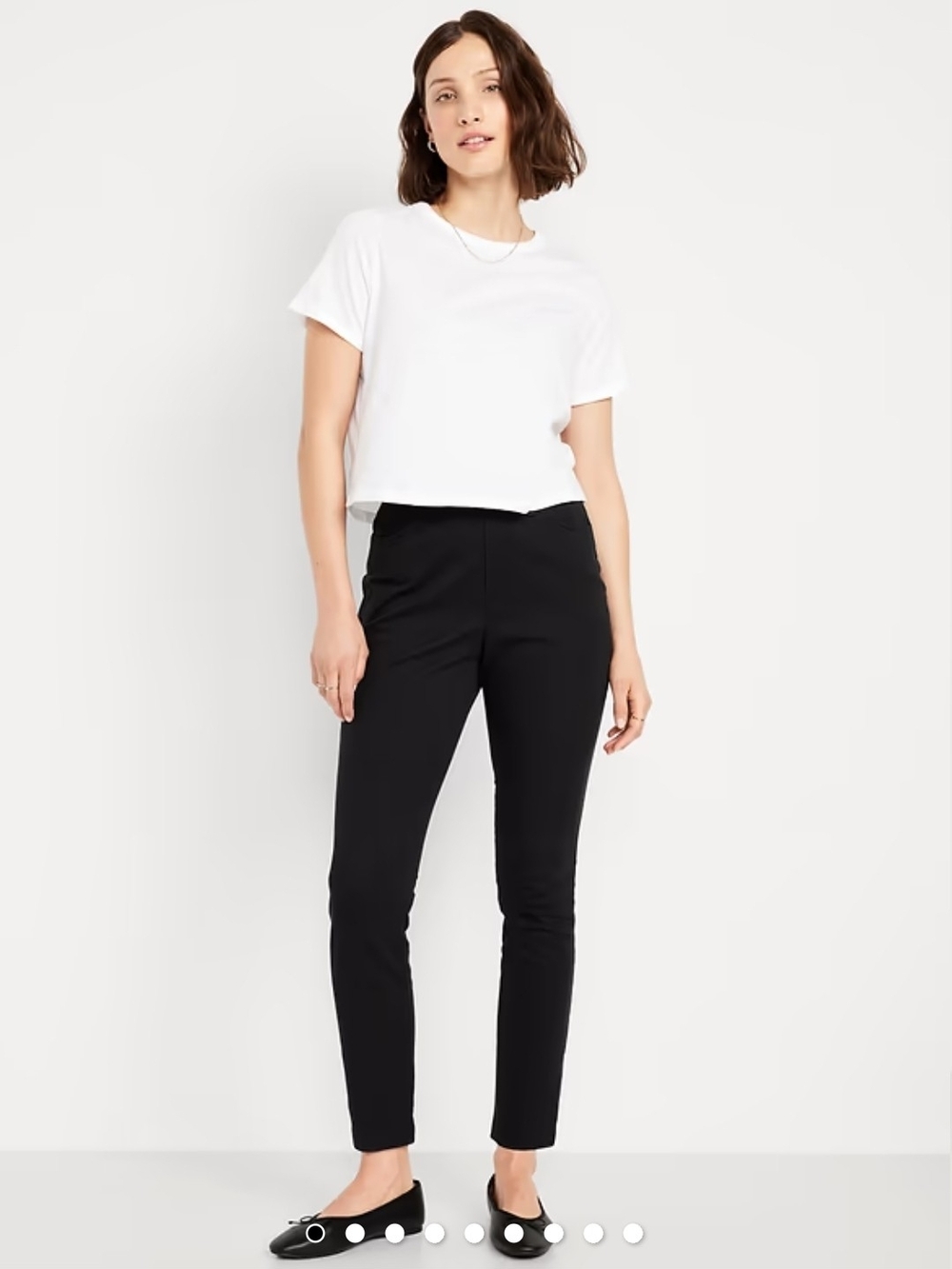 Old Nany Sleek Black Ponte Ankle Pants - Womens